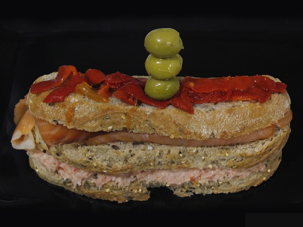 Receta Bocadillo laminado de salmon concurso Polvillo