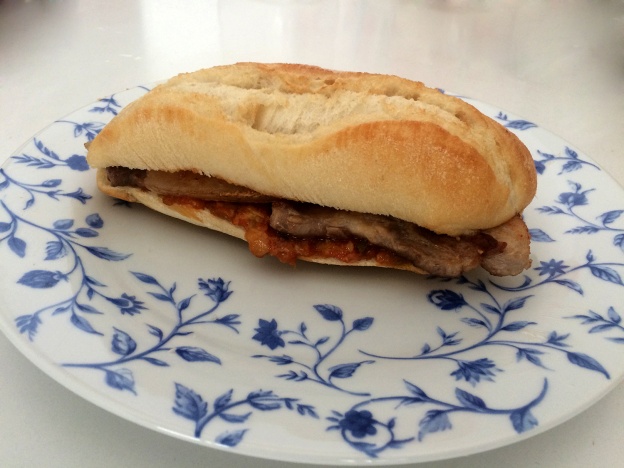 Receta Bocadillo de Panceta con Pisto concurso polvillo