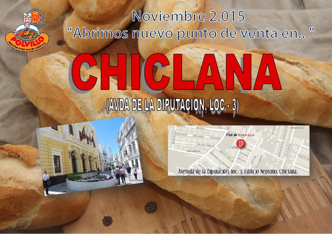 Apertura panaderia polvillo Chiclana, Avda diputacion