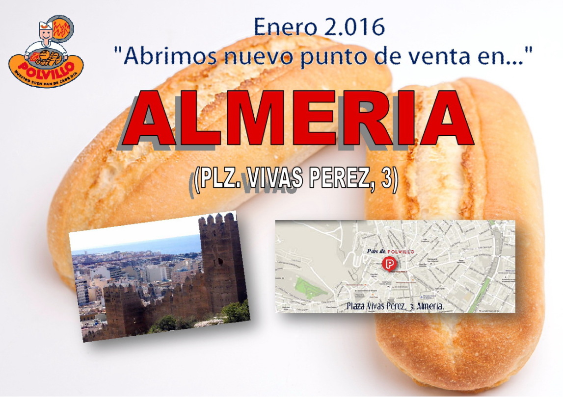 Apertura panaderia polvillo Almeria, plaza vivas perez