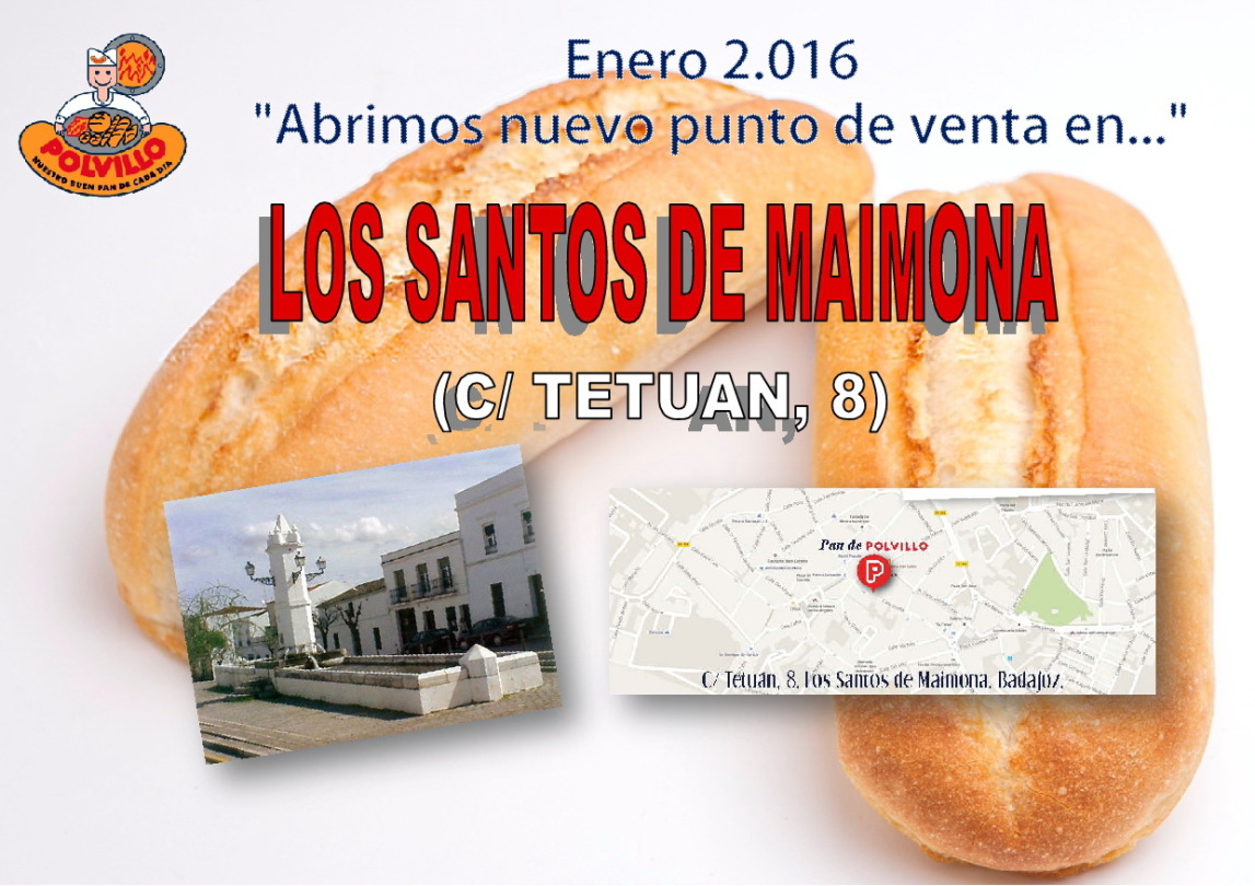 Apertura panadería polvillo Los Santos de Maimona, Calle Tetuan